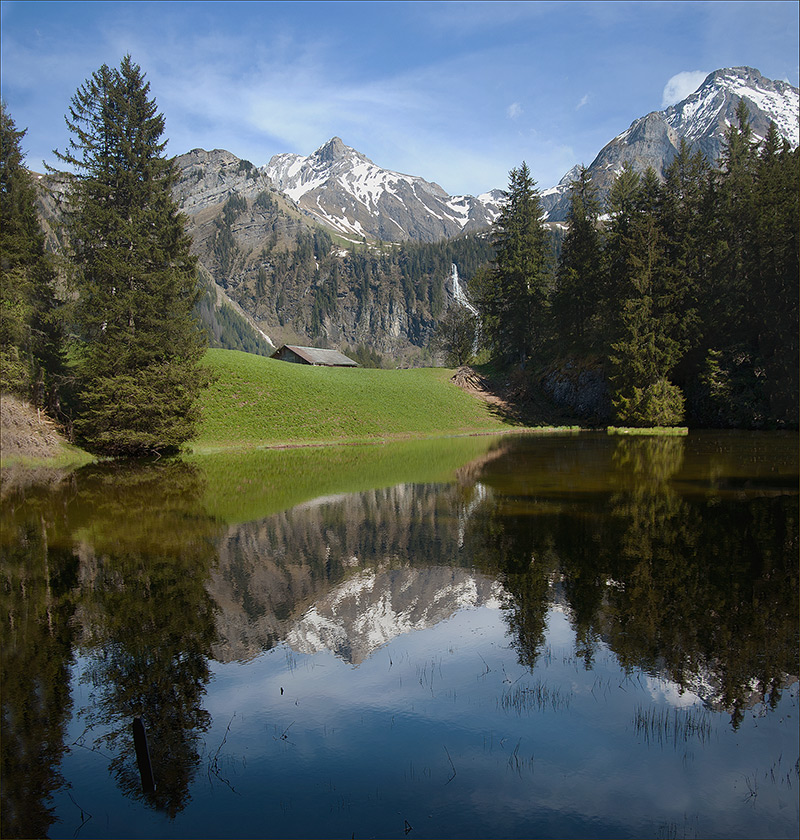 фото "Зеркальное лето:)" метки: пейзаж, путешествия, Lauenensee, озеро, отражения