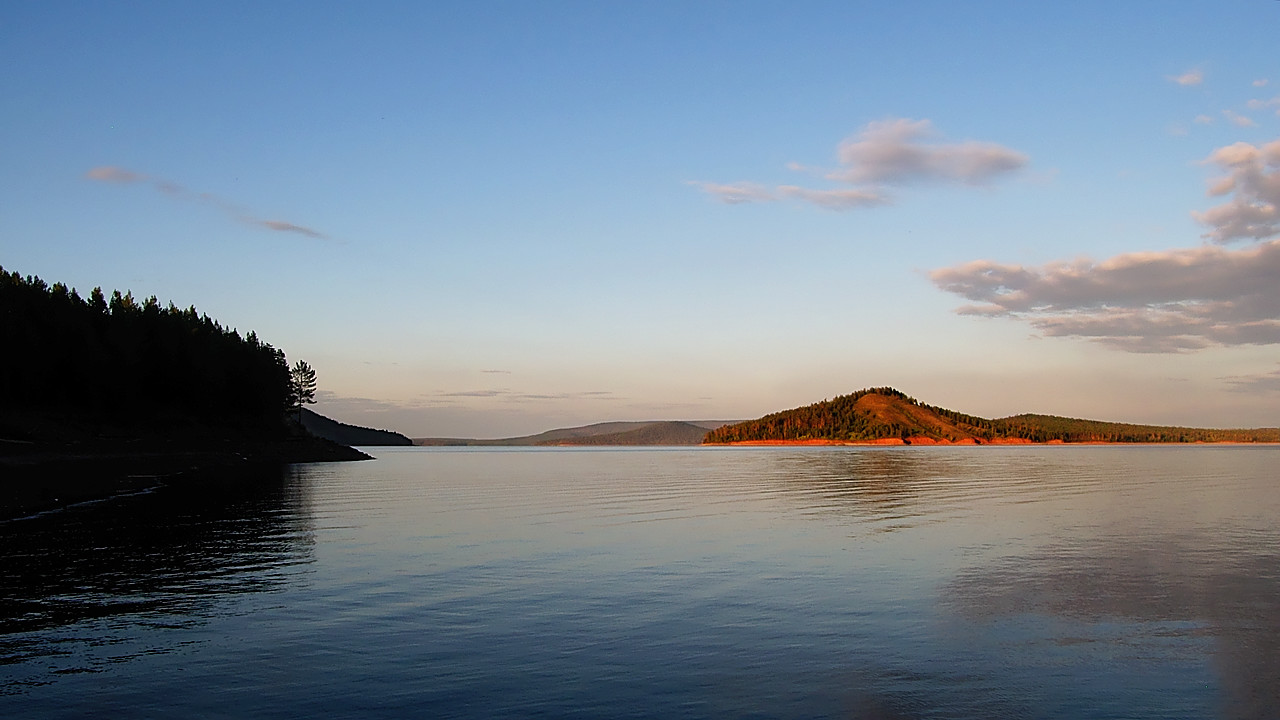 photo "***" tags: landscape, travel, lake, sunset, water, водохранилище, простор, сопки