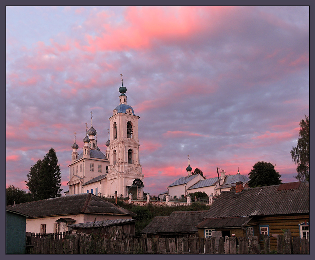 фото "Пылающий закат" метки: пейзаж, закат, храм