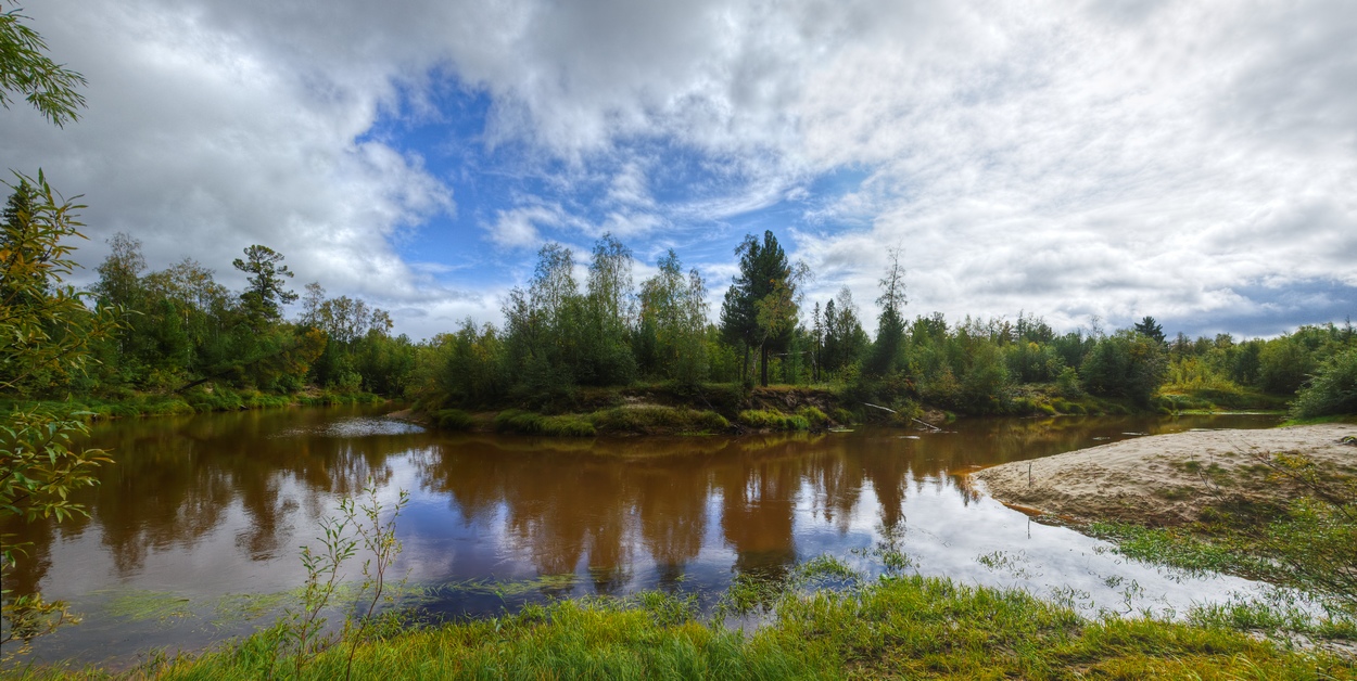 photo "***" tags: panoramic, landscape, clouds, river, summer