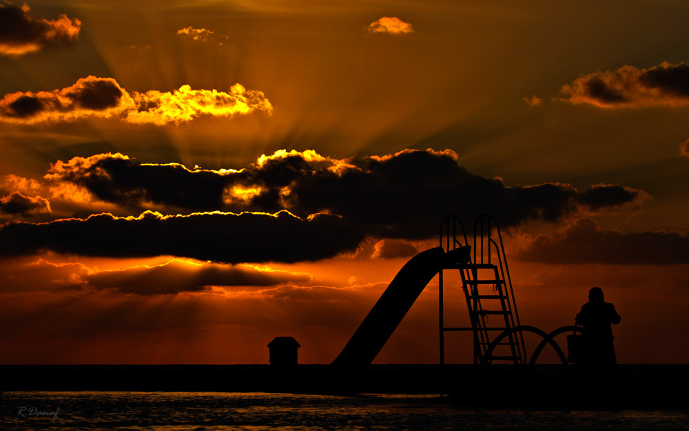 photo "Day end" tags: travel, landscape, Africa, clouds, sunset, water