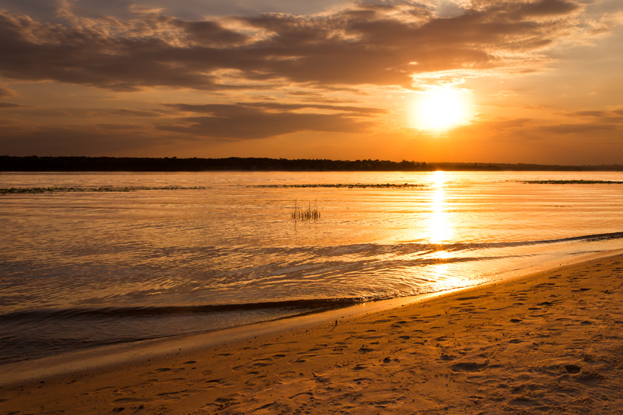 photo "***" tags: landscape, nature, Dnieper, coast, evening, night, river, sky, summer, sun, sunset, water, камыши, кувшинки