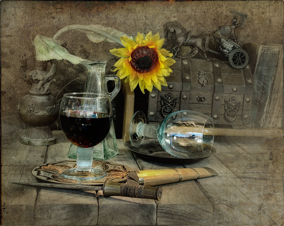фото "Бокал вина 3" метки: натюрморт, ретро, Glass of wine 3, Бокал вина 3