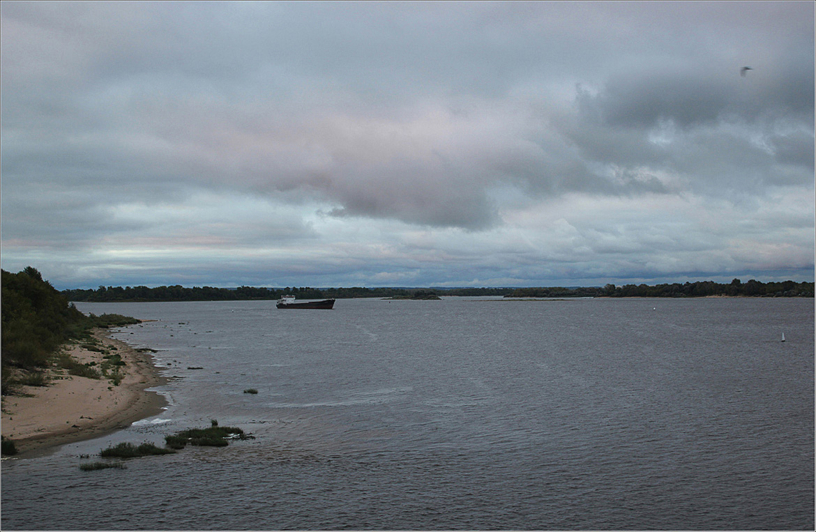 photo "The last day of summer." tags: landscape, travel, вода волга лето река утро обла