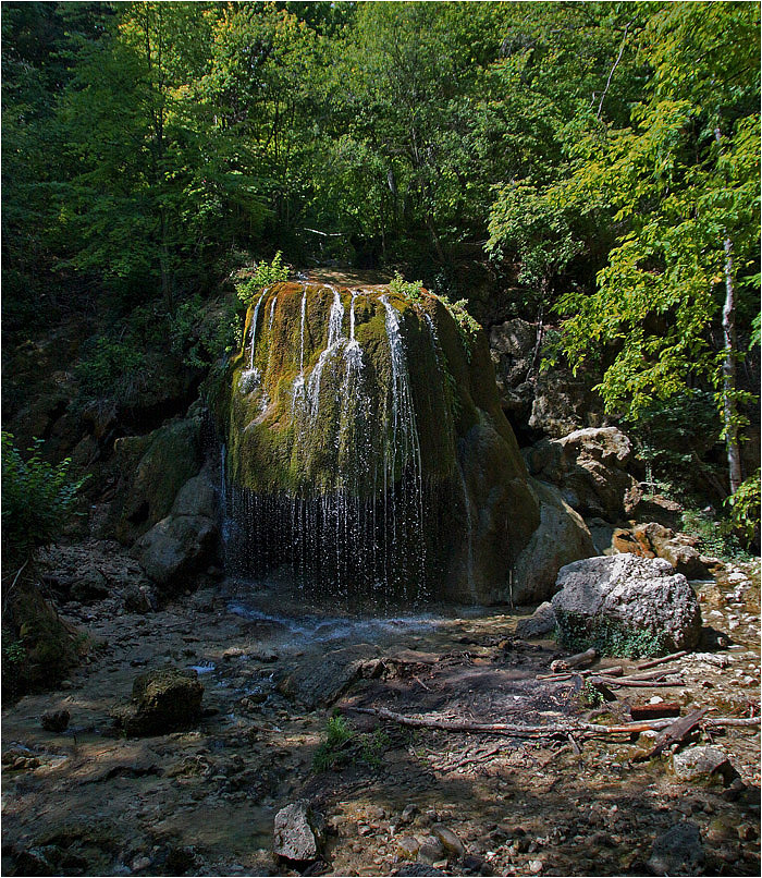 photo "Silver Streams" tags: landscape, travel, forest, summer, water, водопад