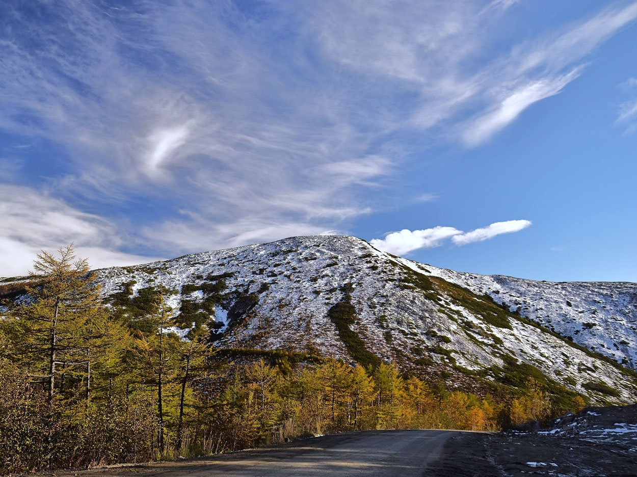 photo "***" tags: landscape, clouds, forest, road, snow, winter