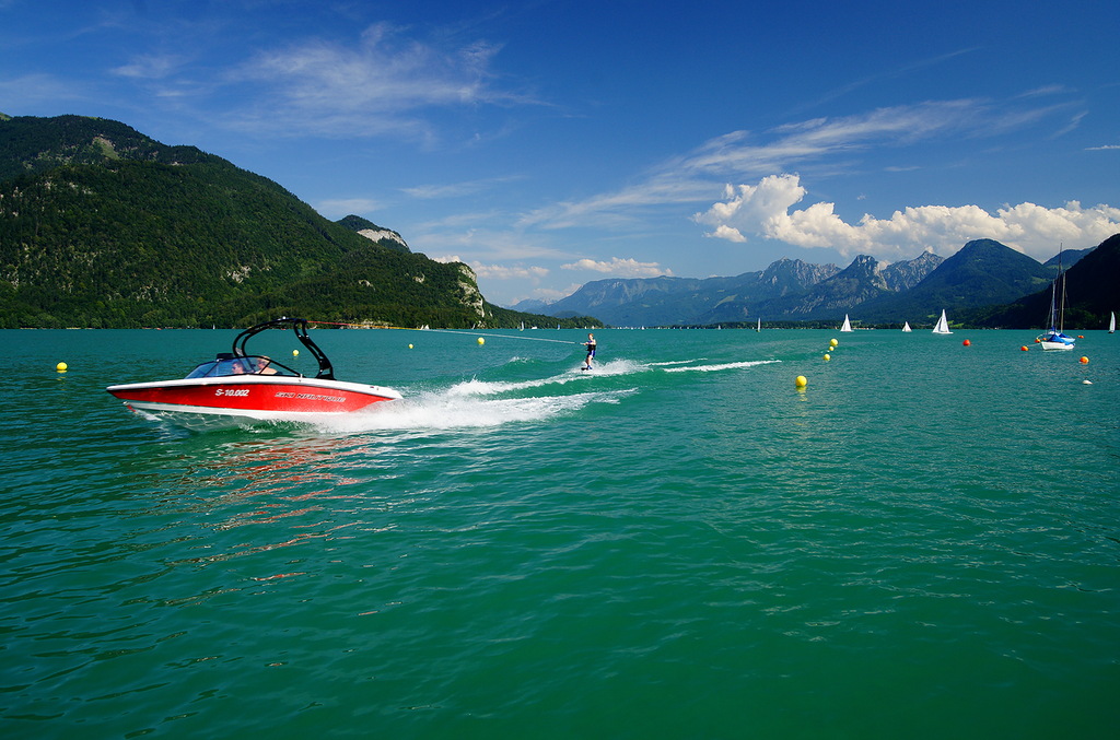 фото "На озере Wolfgangsee" метки: пейзаж, путешествия, панорама, Австрия, Европа, горы, лето, озеро