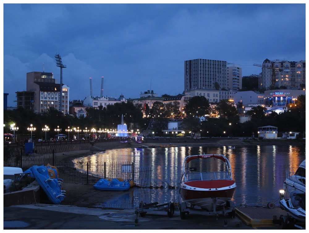 фото "***" метки: город, море, ночь, осень, отражения