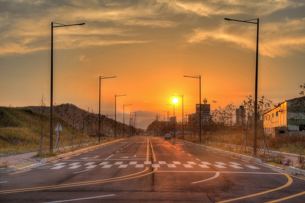 photo "Sunset" tags: landscape, travel, road, road, south korea, sunset, южная корея
