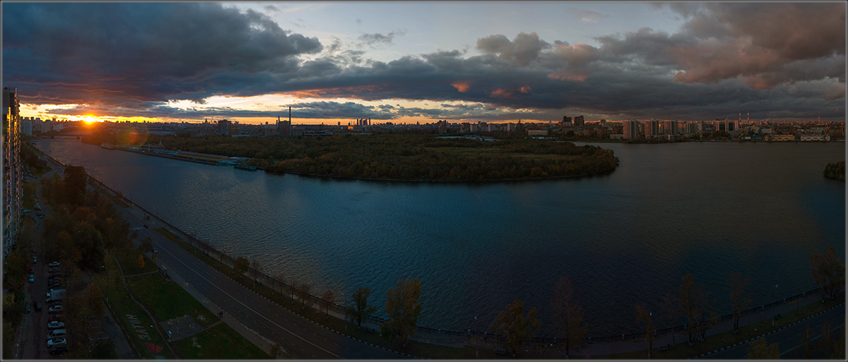 photo "***" tags: landscape, city, panoramic, clouds, sunset, water
