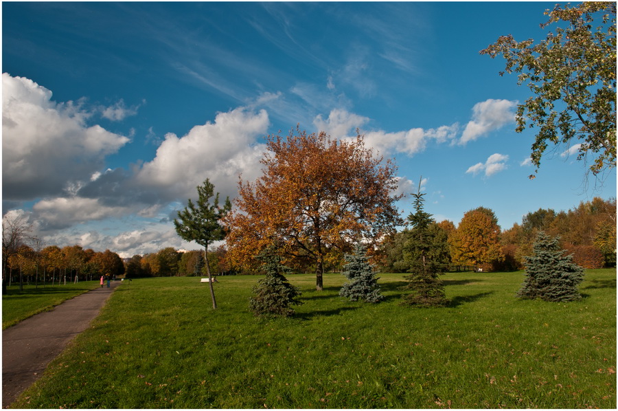 фото "В городском парке. Осень" метки: пейзаж, облака, осень, парк