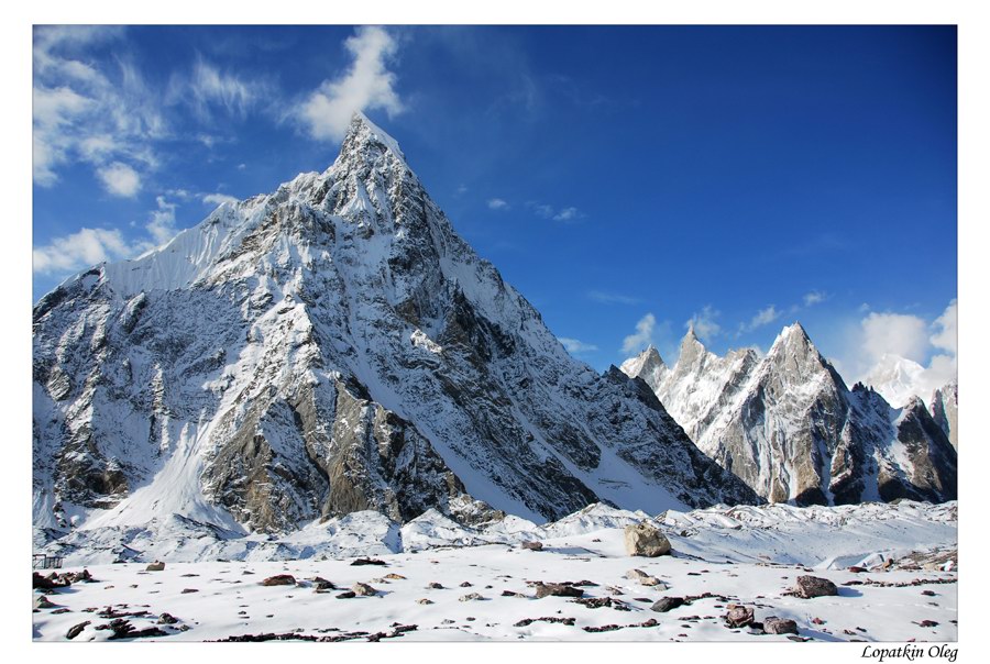 photo "Mitre and Biarchedi peaks" tags: landscape, travel, Baltoro, Biarchedi, Mitre, Pakistan