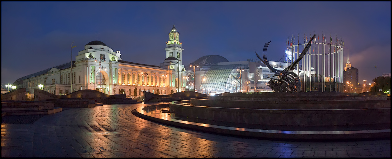 photo "Moscow morning, October 19," tags: city, panoramic, architecture, Moscow, autumn, fog, morning, Киевский, вокзал