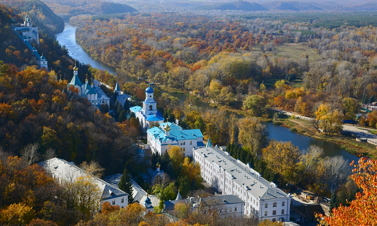 photo "***" tags: landscape, architecture, travel, autumn, river, tree, water, Святогорск