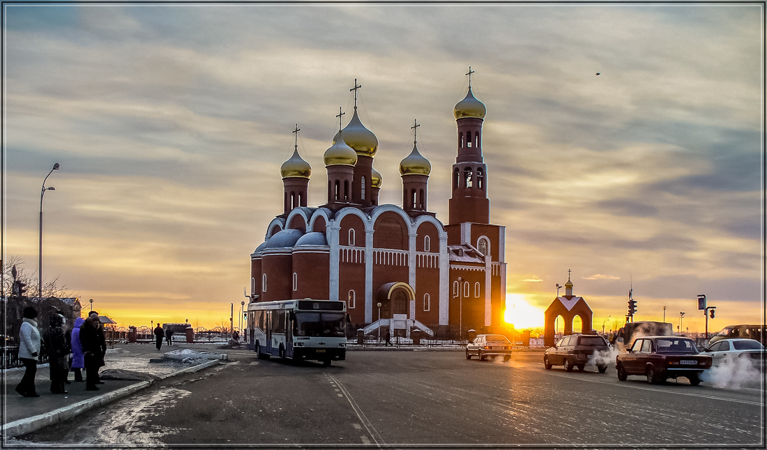 фото "На закате" метки: город, закат