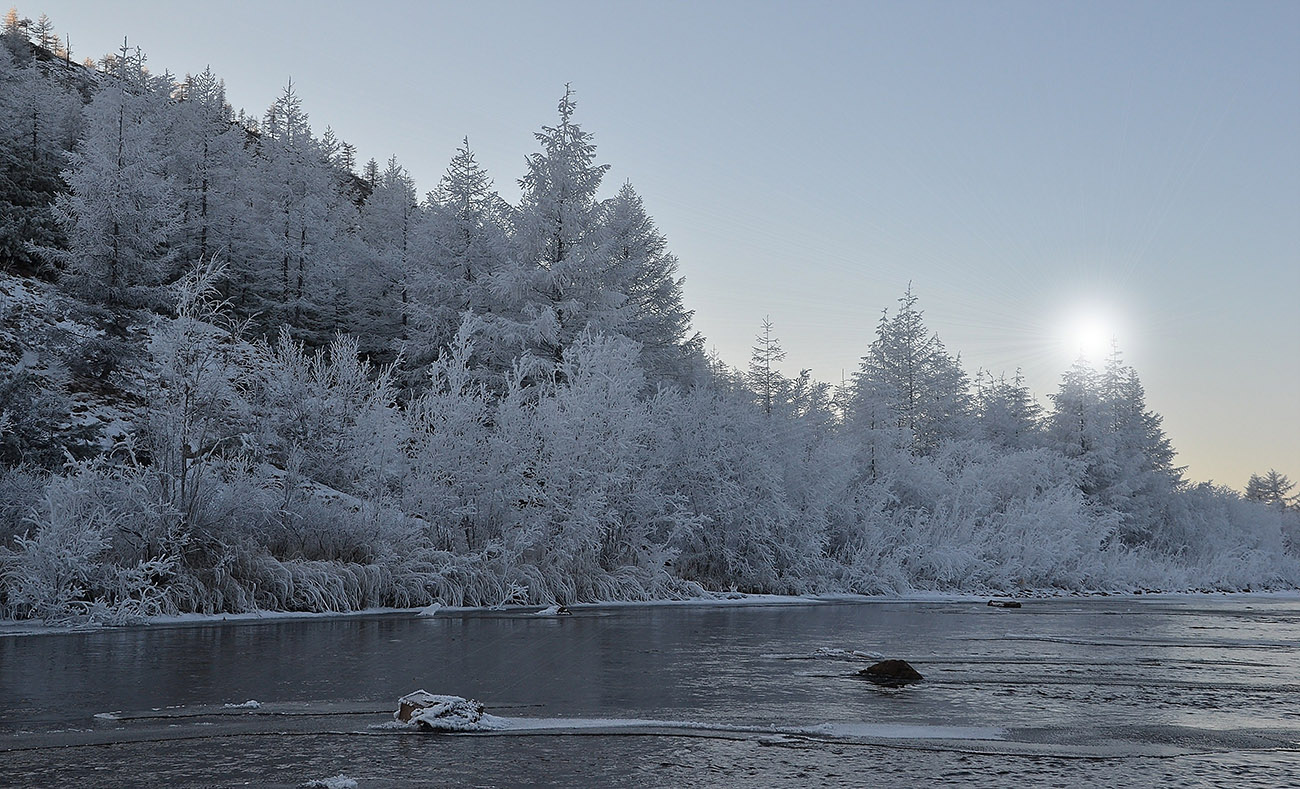 photo "***" tags: landscape, river, snow, sun, winter