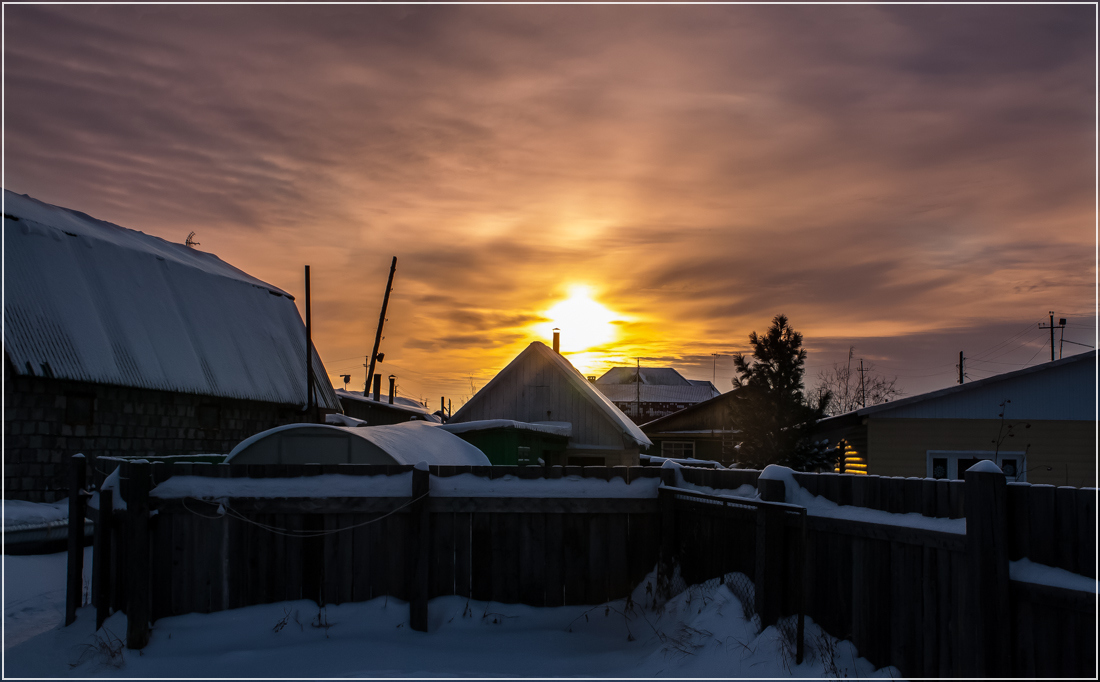 фото "Вечерняя зарисовка" метки: пейзаж, город, закат, зима