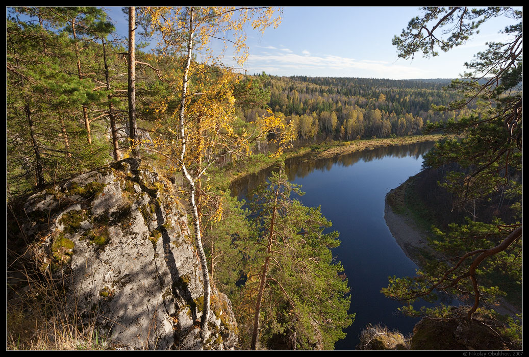 фото "Чусовая, Камень Омутной 0182_0234" метки: пейзаж, горы, лес, осень, река, скалы