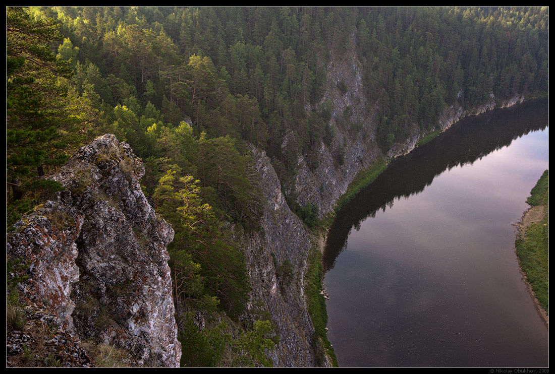 фото "Сверху / 0189_0081" метки: пейзаж, горы, лес, лето, река, скалы