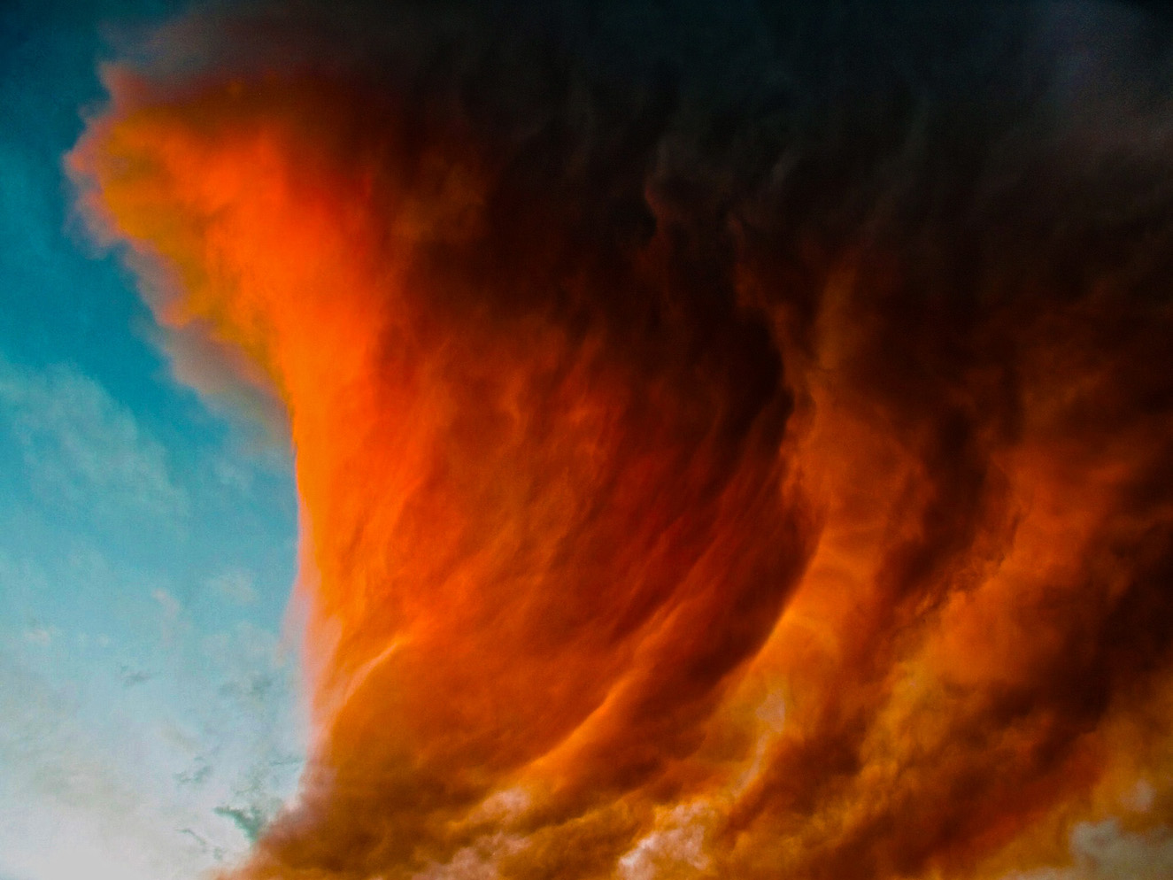 photo "Sunset reflected in a cloud" tags: abstract, panoramic, clouds