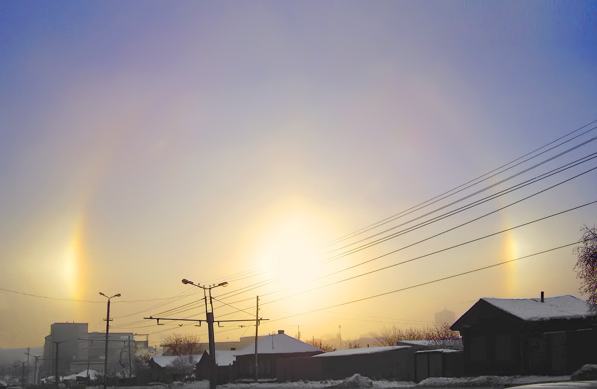 photo "Rainbow winter" tags: landscape, cityscape, rainbow, winter