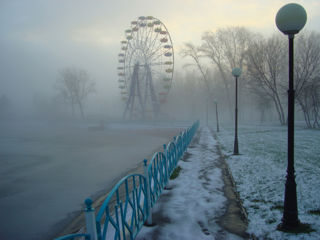 photo "... it goes summer?.." tags: landscape, fog, morning, winter