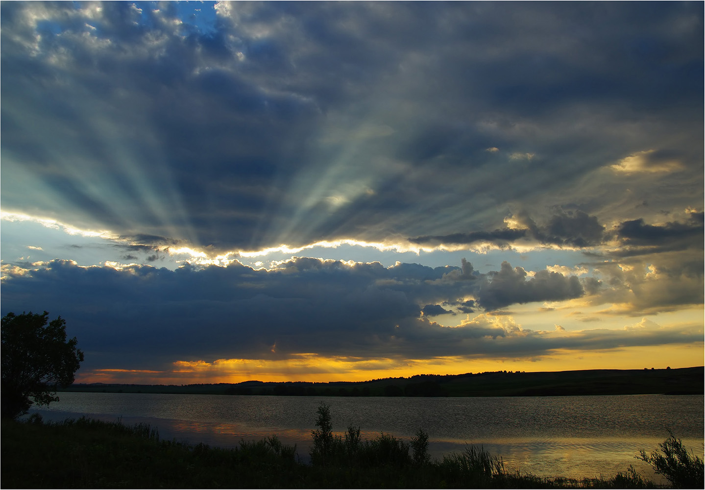 photo "***" tags: landscape, clouds, morning, pond, sky, summer, water