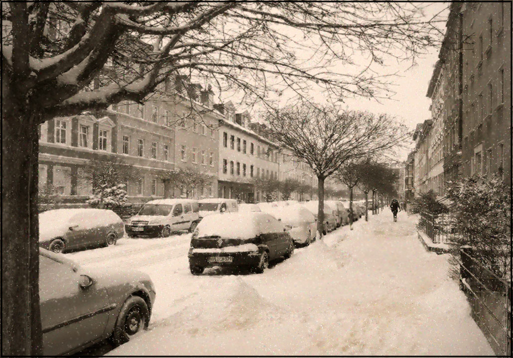 photo "Winter study" tags: landscape, city, foto liubos, snow, winter, бранденбург, германия, улочки