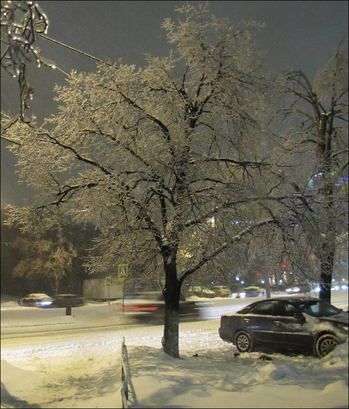 photo "***" tags: city, evening, snow, winter, лед