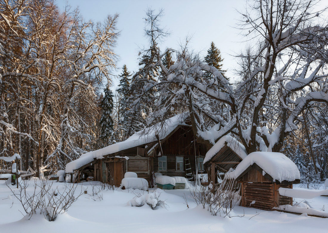 photo "***" tags: landscape, forest, snow, winter, избушка, мороз, сугробы