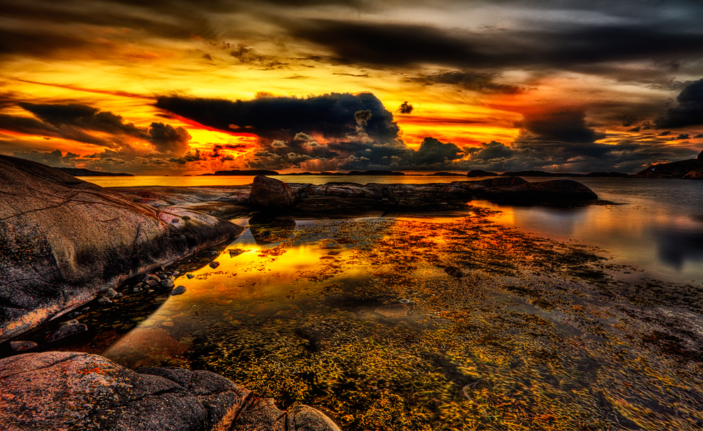 photo "Glupø, Sweden" tags: landscape, Europe, clouds, night, summer, water