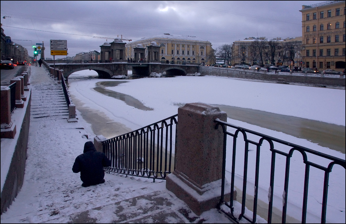 photo "* * *" tags: street, St. Petersburg, bridge, Фонтанка