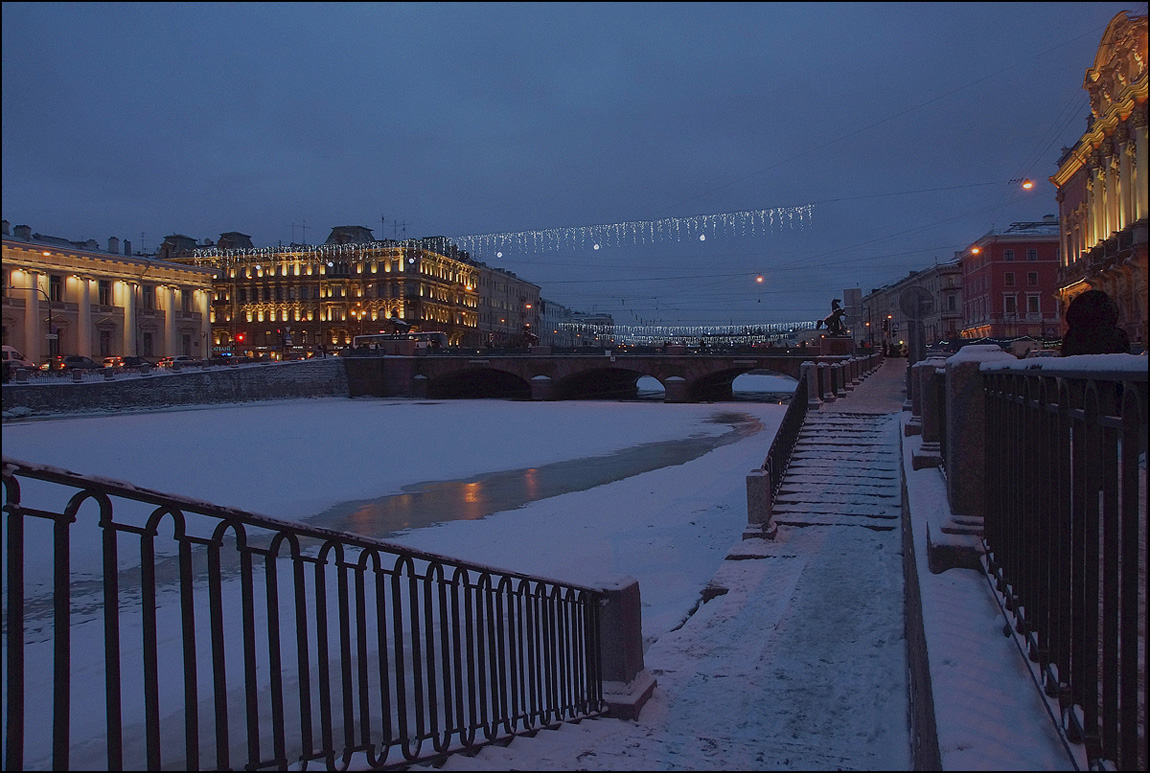 photo "* * *" tags: street, St. Petersburg, bridge, Фонтанка