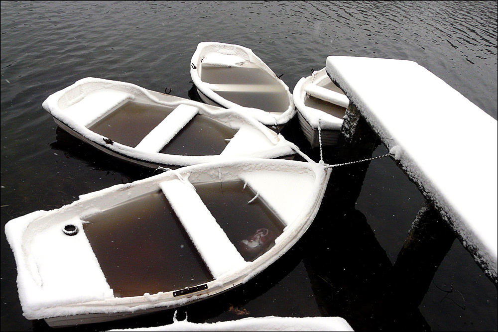 photo "***" tags: landscape, black&white, Bucharest, boats, frost, lake, parks, snow