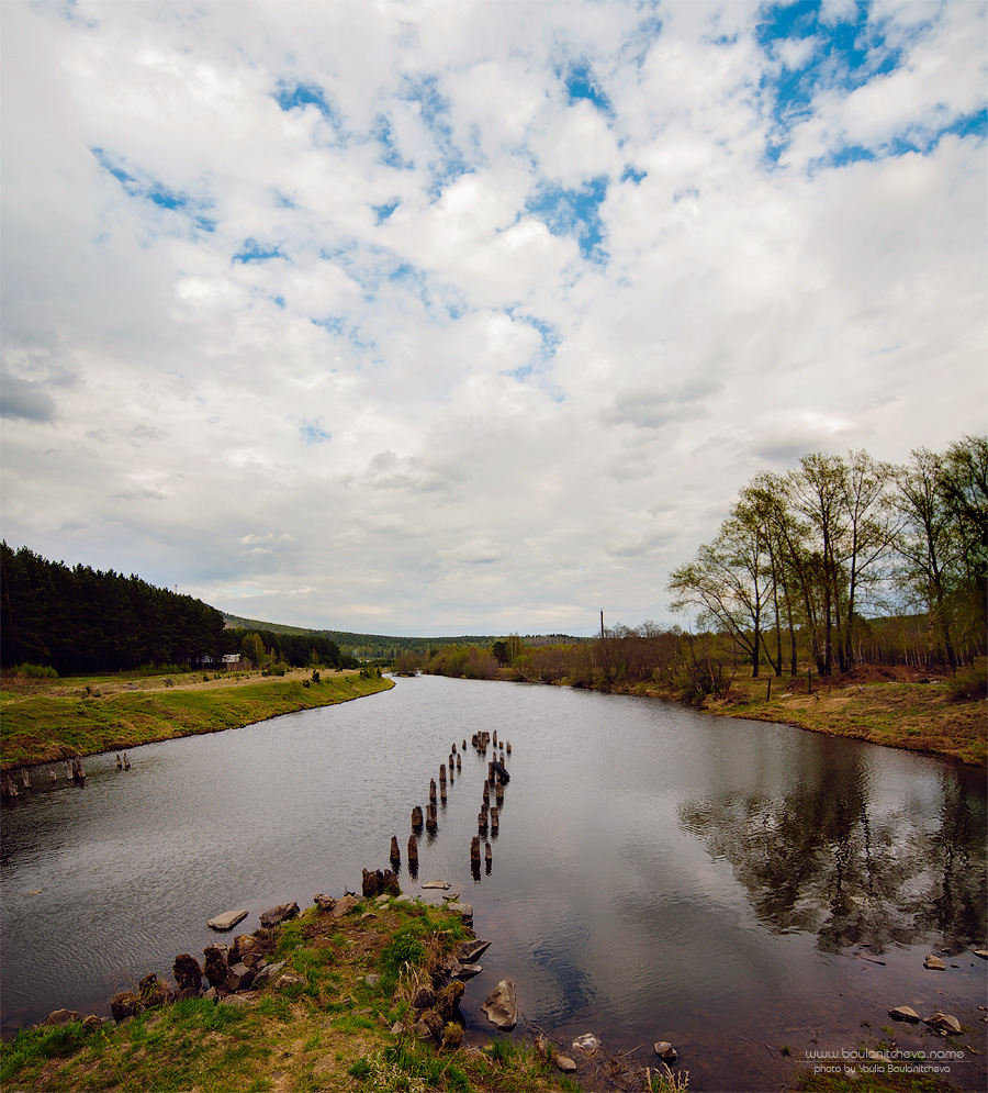 фото "Весна" метки: пейзаж, панорама, весна, вода, лес, облака