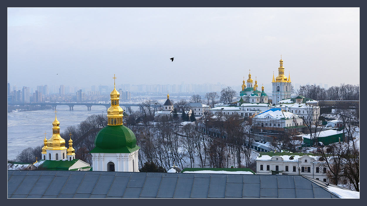 фото "Киево-Печерская лавра" метки: архитектура, путешествия, город, Европа, Киев, Украина, зима, храм, церковь