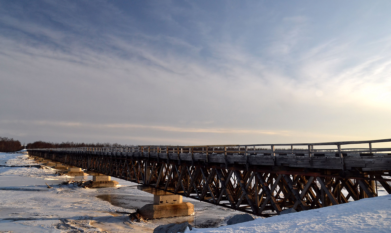 photo "***" tags: landscape, bridge, river, winter