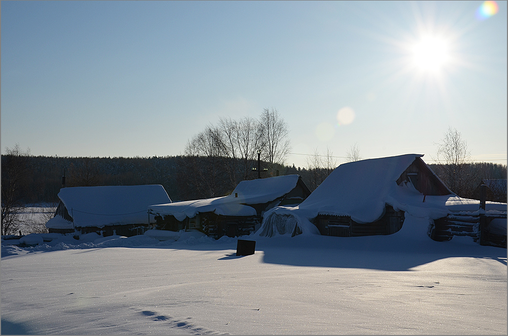 photo "***" tags: landscape, nature, snow, деревня