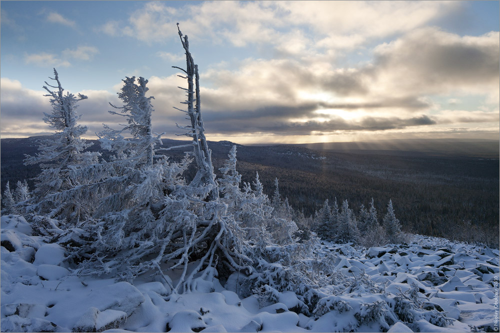 photo "0205_0063" tags: landscape, mountains, sunset, winter