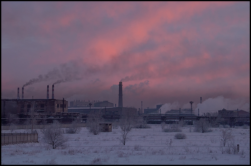 фото "Багровый рассвет" метки: пейзаж, город, 