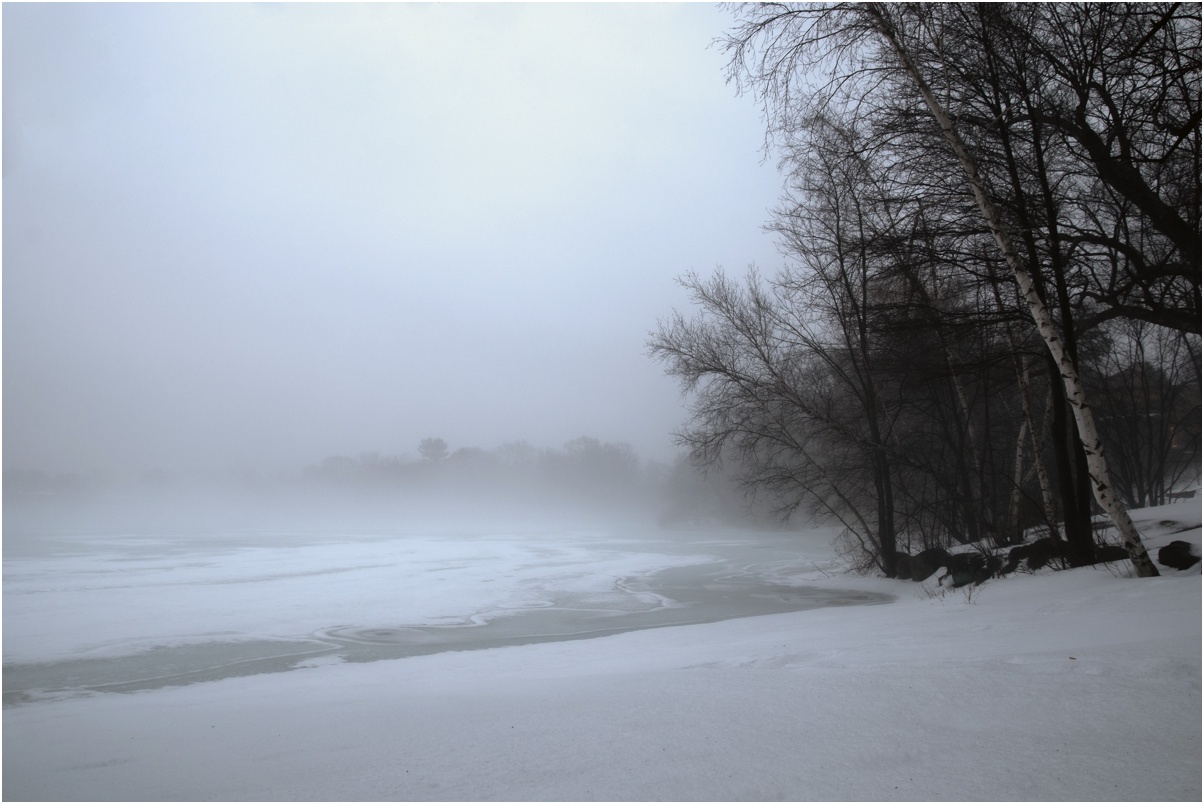 photo "***" tags: landscape, fog, snow, water, winter