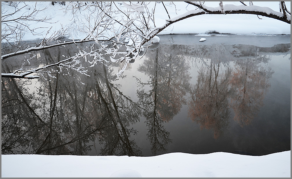 photo "***" tags: landscape, nature, forest, snow, water, winter