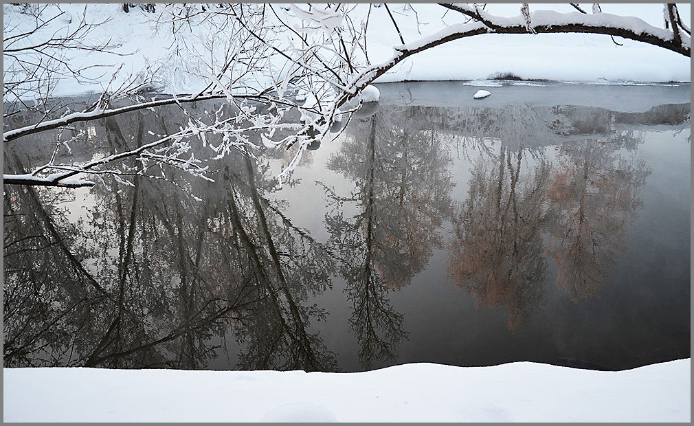 фото "***" метки: пейзаж, природа, вода, зима, лес, снег