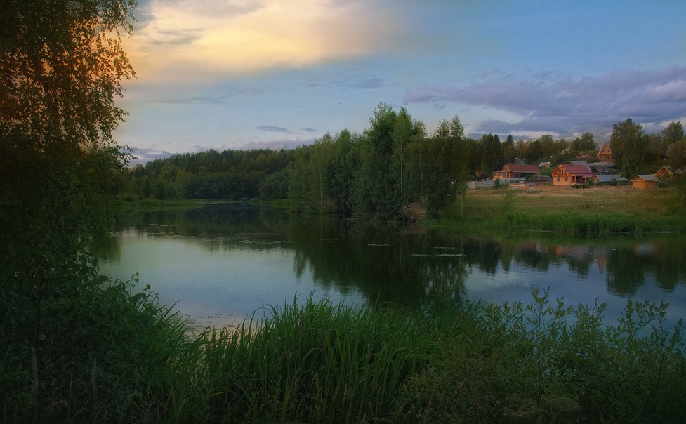 photo "***" tags: landscape, river, Качалка, летний вечер, сельский пейзаж