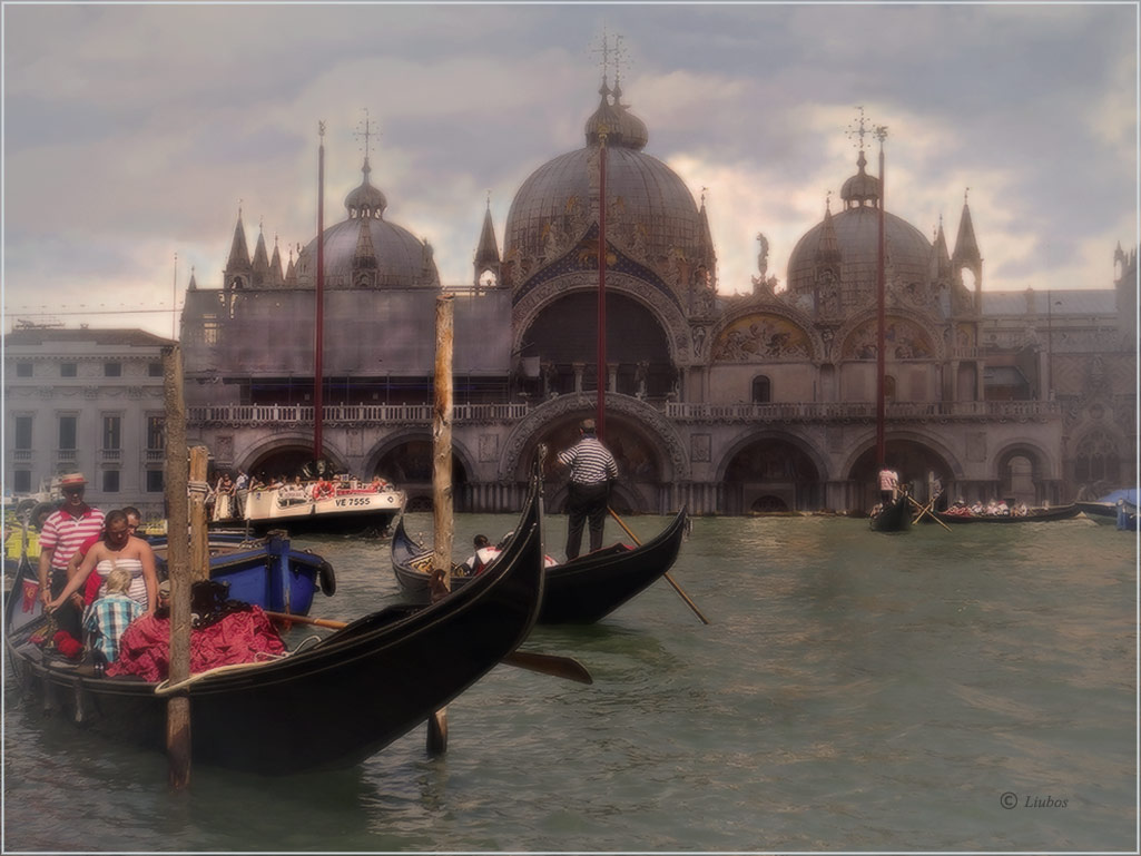 photo "Digital art" tags: digital art, montage, Italy, Venice, foto liubos, venecia, water, гондола, коллаж, сан марко