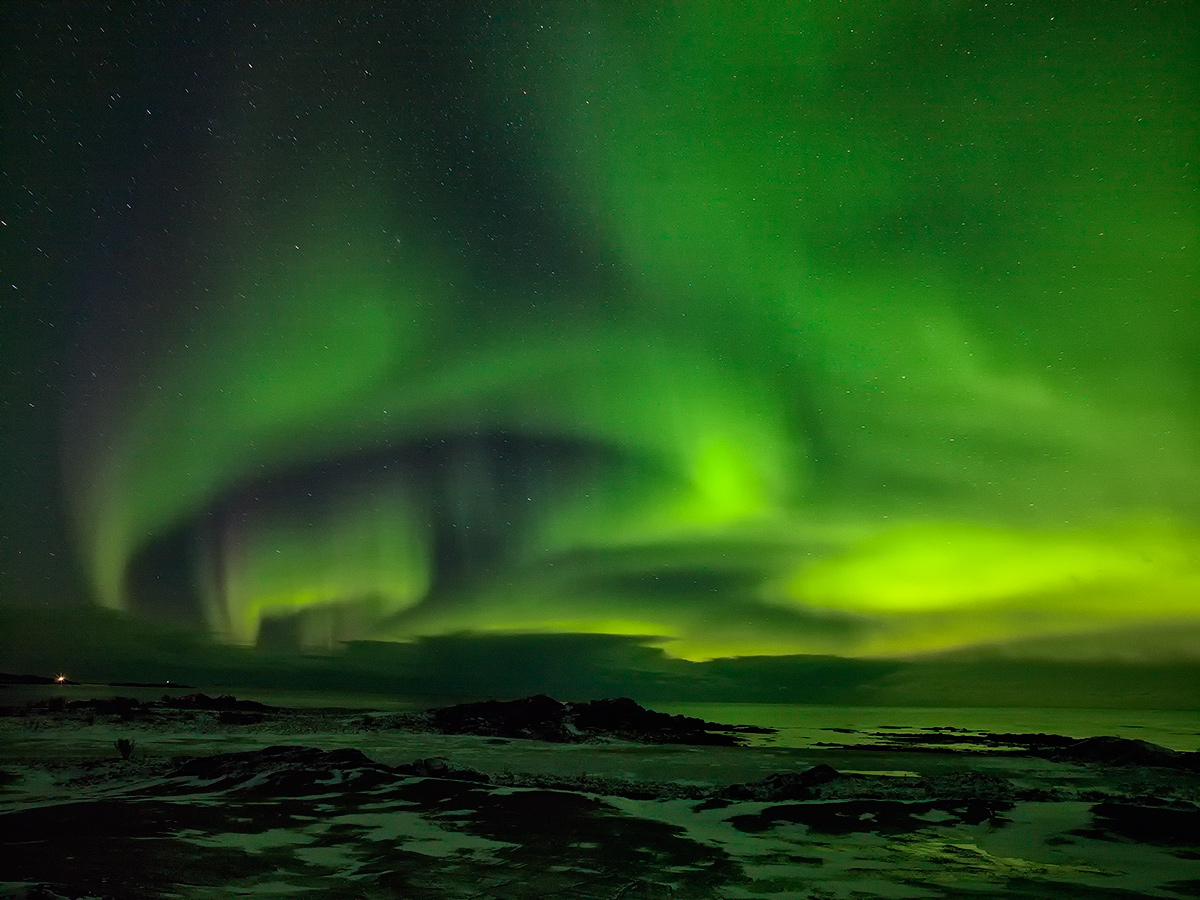 фото "Aurora Borealis" метки: пейзаж, Europe, Ice, night, вода, зима