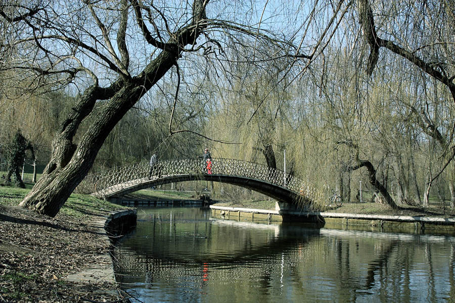 photo "***" tags: landscape, Bucharest, bridge, lake, park, reflections, trees, water