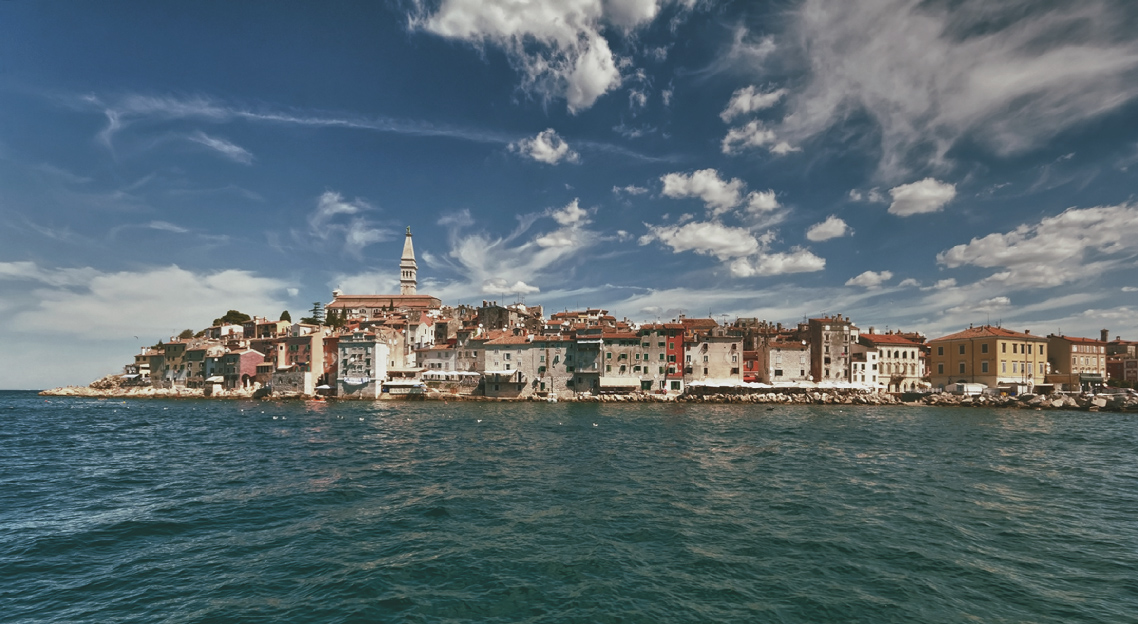 фото "Город на море" метки: пейзаж, панорама, Ровинь, Хорватия, море