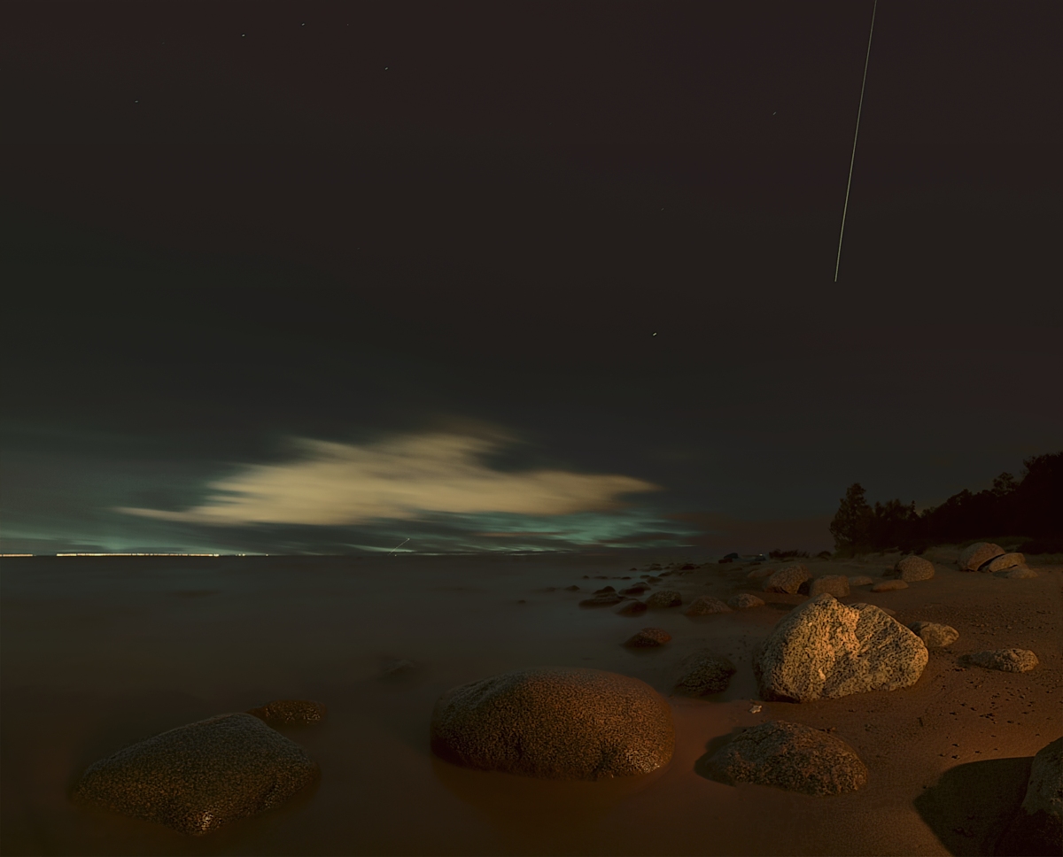 фото "*" метки: пейзаж, Финский залив, вечер, длинная выдержка, осень, световая кисть, фонарик