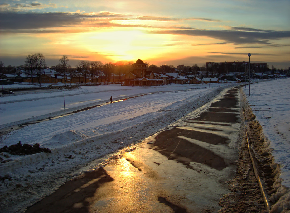 фото "Последнее золото зимы.." метки: пейзаж, закат, зима